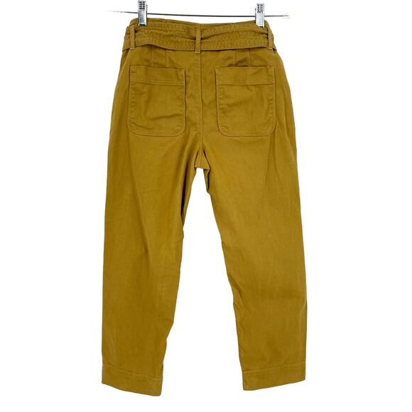 LOFT Cotton Chino Trouser Crop Pants Brown Size 0P - Picture 2 of 5